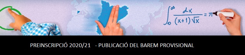 Barem provisional de preinscripció 20/21