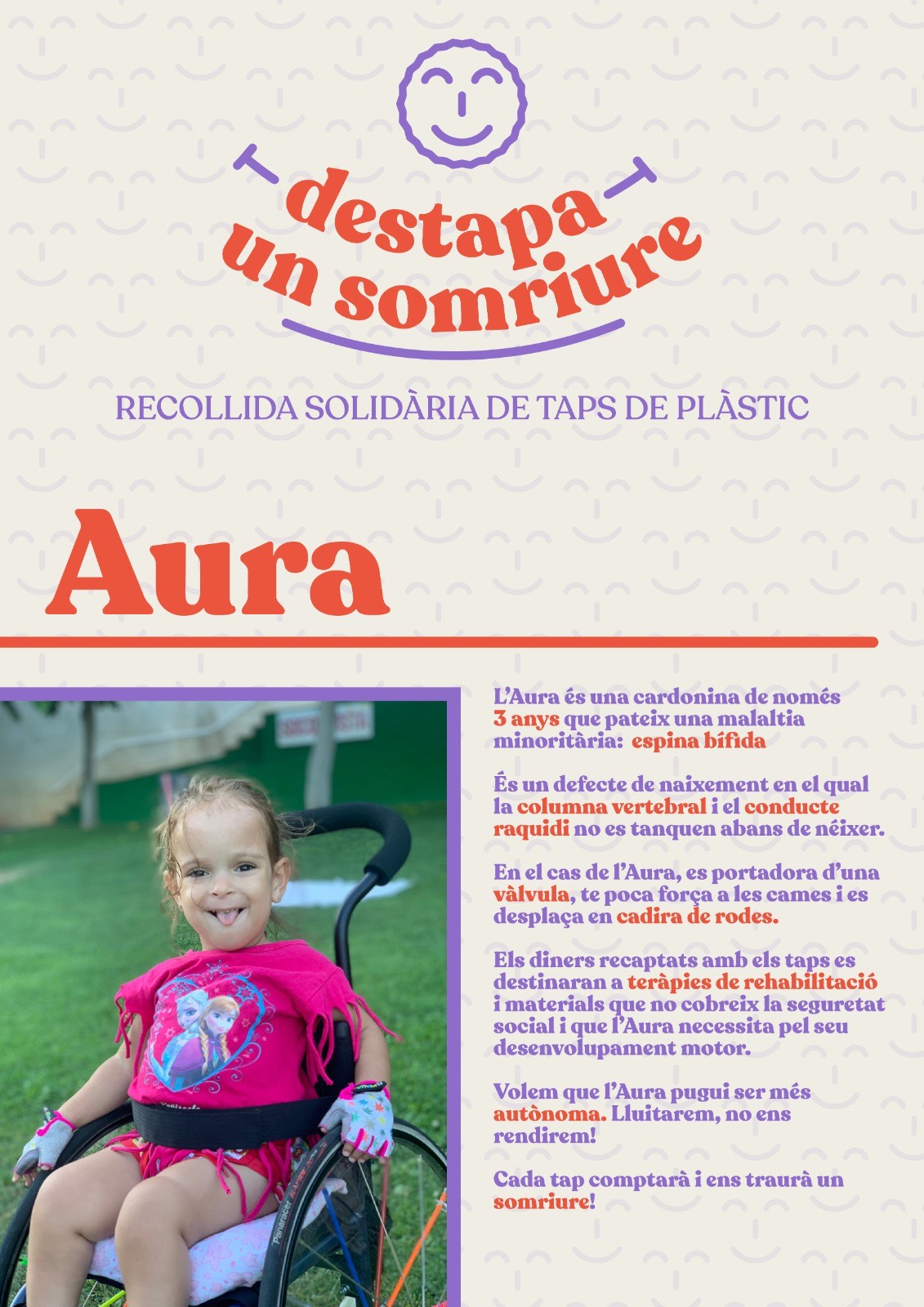 Campanya de recollida de taps “Destapa un somriure”